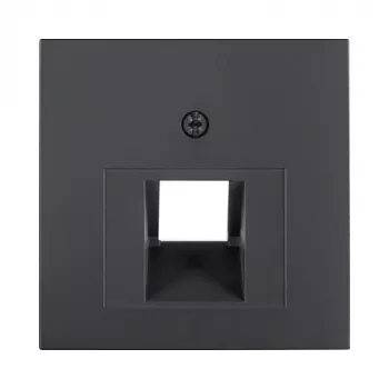 Berker 1407 16 06 centrālā plāksne UAE (RJ45) kontaktligzdai, 2-vietu, antracīta (55x55mm)