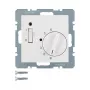 Berker 20301909 telpas temperatūras regulators ar NC kontaktu (atvērējs), centrālais elements
