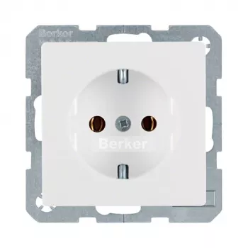 Berker 41436089 Schuko Ligzda Polar White Velvet