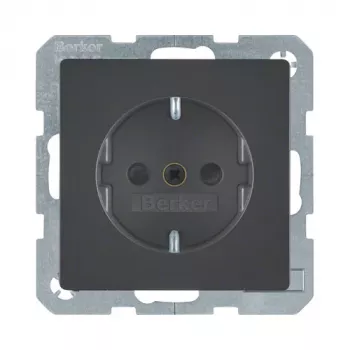 Berker 47236086 SCHUKO kontaktligzda Q.1/Q.3 antracīta samtaina