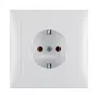 Berker 47429909 Iegremdējamā kontaktligzda ar plāksni S.1, Schuko Type F, 16A 250V, Polar White