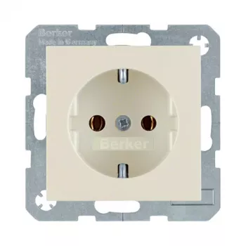 Berker 47438982 Schuko kontaktligzda, balta, spīdīga