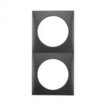 Berker B.mobil 2-Gang Cover Frame, Antracīta damasts