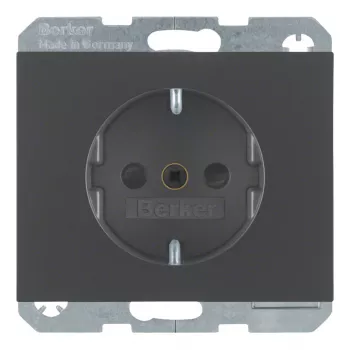 Berker K.1 SCHUKO kontaktligzda 16A 250V Antracīta matēta