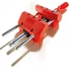 BESSEY S10-ST Mini skrūvspīles S 10, sarkanas, 100 mm iespīlēšanas platums, 50 mm rīkles dziļums, ar 2 galda skavām