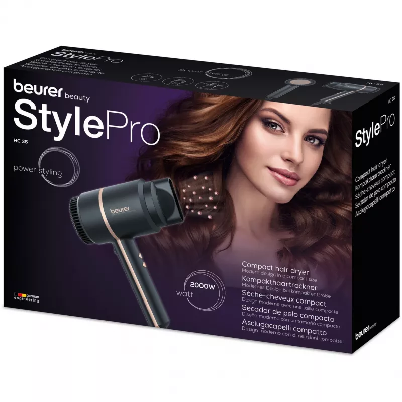Beurer HC 35 kompaktais matu fēns - 1600 W jonu ar salokāmu rokturi (59392)