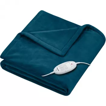Beurer HD 75 Cosy Ocean sildāmais pārklājs 180x130 cm, 6 temperatūras pakāpes, mazgājams veļas mašīnā, Beurer drošības sistēma, automātiskā izslēgšanās 40019