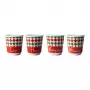 Bialetti 4 Tricolore Espresso glāžu komplekts, 80 ml, stikls, Itālijas karoga krāsās, trauku mazgājamā mašīnā drošs