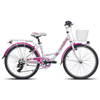 BICYCLE MTB 24 18G GIRL STEEL - 24 collu meiteņu kalnu velosipēds, 18 ātrumi, tērauda rāmis, priekšējā amortizācija, V-bremzes