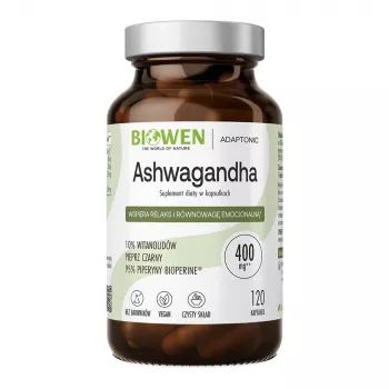 BIOWEN Ashwagandha – uztura bagātinātājs cilvēkiem – 120 kapsulas