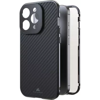 Black Rock Cover 360° Glass Apple iPhone 15 Pro maciņš, Real Carbon (00221268)