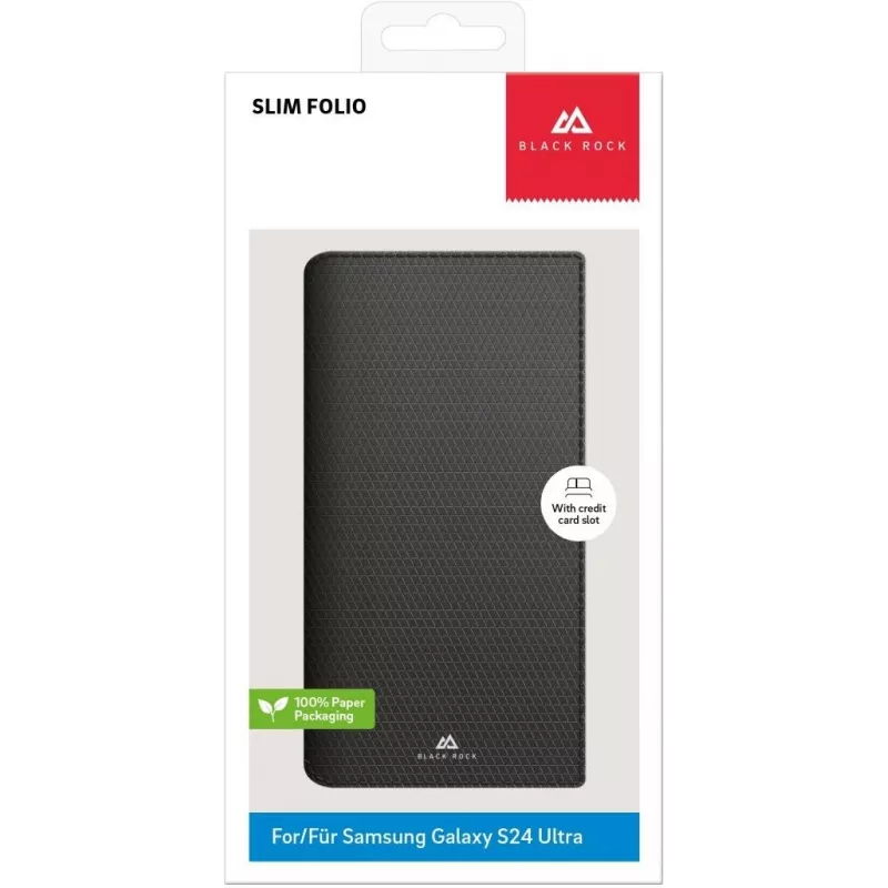 Black Rock Slim Folio vāks Samsung Galaxy S23 Ultra 6,8 collu melns 00226128