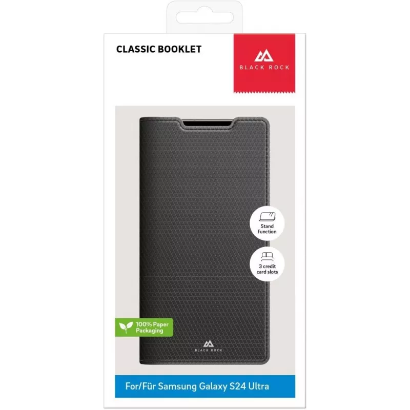 Black Rock The Classic Folio vāks Samsung Galaxy S23 Ultra, melns 00226129