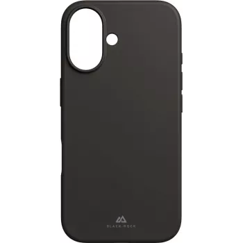 Black Rock Urban vāciņš Apple iPhone 16 – matēts melns, triecienu absorbējošs TPU un polikarbonāta aizmugures vāciņš, slaids, neslīdošs, paaugstinātas malas, bezvadu uzlādei saderīgs (00228079)
