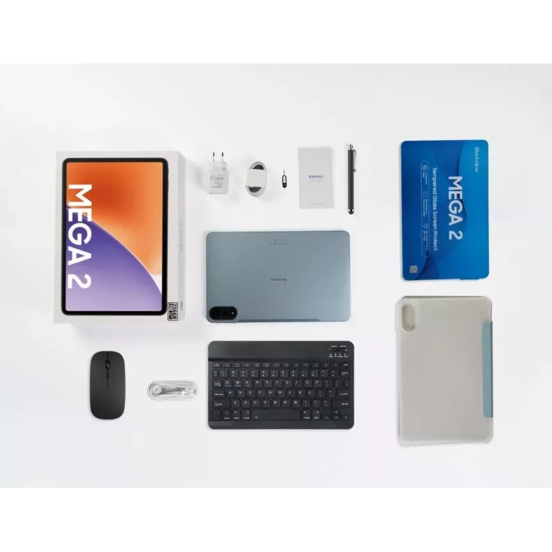 Blackview MEGA 2 Planšetdators 12 collas 6/256GB 4G LTE ar tastatūru, maciņu, irbuli un peli, zaļš