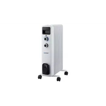 Blaupunkt HOR401 2000 W eļļas radiators, balts, 3 sildīšanas režīmi, regulējams termostats, aizsardzība pret pārkaršanu, apgāšanās slēdzis, 9 ribas, klusa darbība, telpām līdz 25 m²