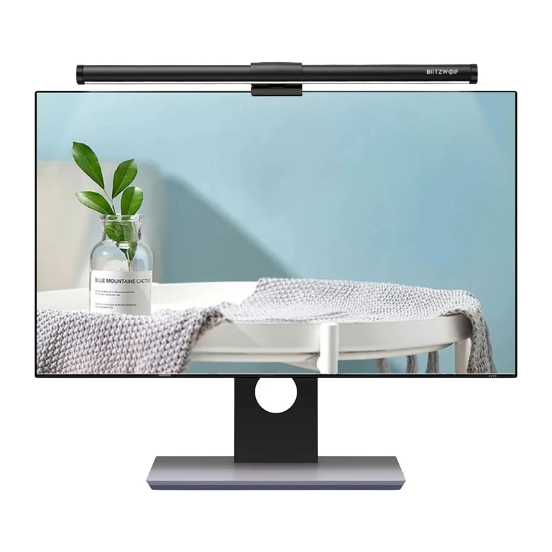 BlitzWolf BW-CML2 Air Monitor Light ar CO2, TVOC, temperatūras un mitruma sensoru — regulējama LED gaismas josla, 2700-6500K, CRI Ra95, USB-C