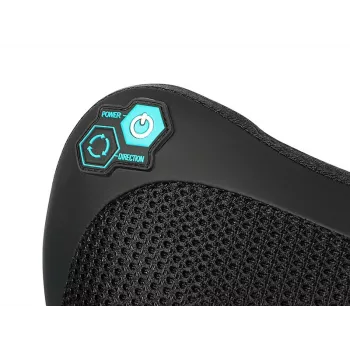 BLO Shiatsu Masāžas Spilvens ar Siltumu, 4 Rotējoši Mezgli, Melns