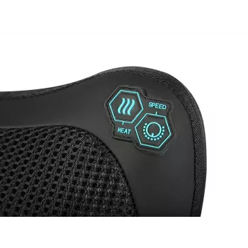 BLO Shiatsu Masāžas Spilvens ar Siltumu, 4 Rotējoši Mezgli, Melns