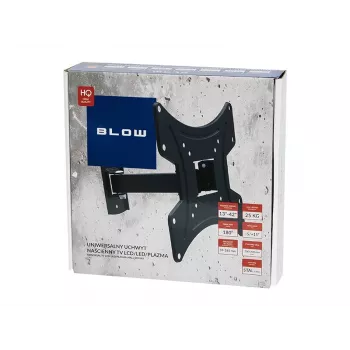 BLOW 76-863# Fiksētais TV sienas stiprinājums 42 collu ekrāniem, VESA līdz 200x200, 25 kg, melns