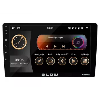 BLOW AVH-9992 2DIN 9 inch Android Auto radio ar WiFi, GPS, Apple CarPlay