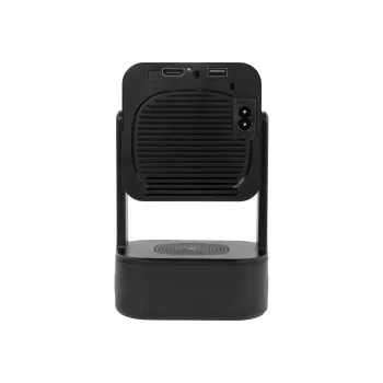 BLOW pārnēsājamais projektors Android TV HD Cinema Sound ar melnu maciņu