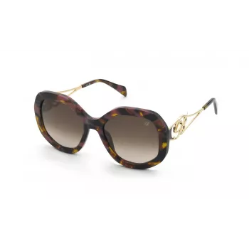 BLUMARINE Women's SBM892-550AHL Butterfly Sunglasses Havana Brown Gradient 55mm