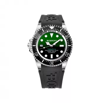 Bobroff BF0002i-BFSTN Vīriešu analogais kvarca pulkstenis 42mm Melns Nerūsējošais tērauds