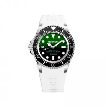 BOBROFF MAN BF0002i-BFSTB 44mm Analog Quartz Watch Black Leather