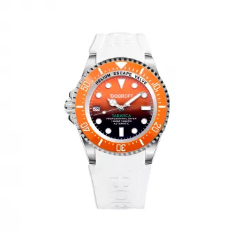 BOBROFF MAN BF0004ibnBF 42mm Analog Quartz Watch Black Dial Leather Strap