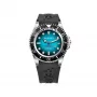 BOBROFF MAN BF0009-BFSTN Analog Quartz Watch 44mm Stainless Steel Case Black Dial Leather Band