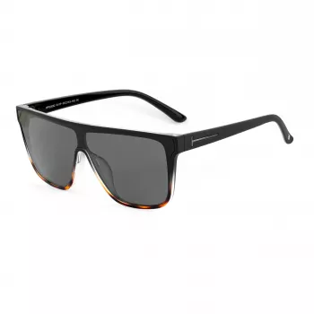 BOBROFF vīriešu BFG0032-G11P taisnstūra polarizētas saulesbrilles - melna/rūdīta