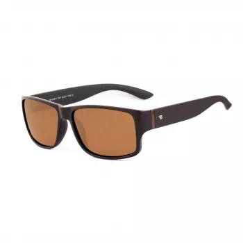 BOBROFF Vīriešu modes saulesbrilles BFG0031-C4P — taisnstūra melns rāmis, UV400 lēcas