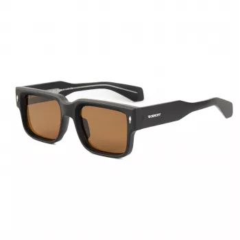 BOBROFF Vīriešu taisnstūra saulesbrilles BFG0021-C1 Melnas/Pelēkas UV400