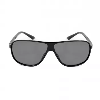 BOBROFF vīriešu taisnstūra saulesbrilles BFG0022-C1P - melns rāmis, pelēkas lēcas, UV400