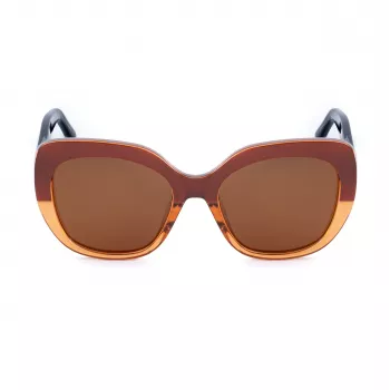 BOBROFF Sieviešu saulesbrilles BFG0001-C4P - Taisnstūra plastmasas rāmis, UV400 pelēkas polikarbonāta lēcas, 54/20/149 mm