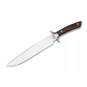 Böker Arbolito Toro GX ACX 390 fiksēta asmens nazis ar Guayacan koka rokturi un ādas apvalku