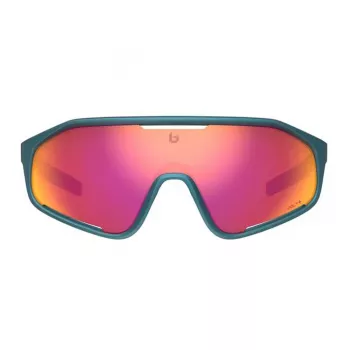 Bolle BS010009 Unisex Sport Saulesbrilles – Melns Neilona Rāmis, Pelēkas Polikarbonāta Lēcas, UV400 Aizsardzība