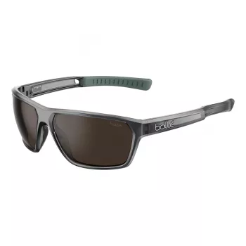 BOLLE BS045002-S Unisex Sport Saulesbrilles - Matēts Melns Rāmis, Pelēkas Lēcas, 63/15/130 mm