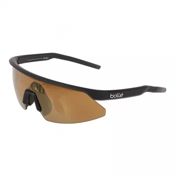 Bolle SP0080160999B Unisex Shield Saulesbrilles ar Volt+ Ruby Lēcu, Matēts Melns Rāmis