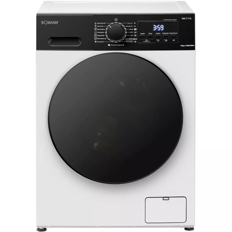 BOMANN WA 7112 sirds formas vafeļu panna, 1000 W, balta/melna