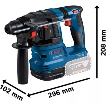 Bosch 18V Professional Set Rotary Hammer GBH 18V-22 + Drill Driver GSR 18V-45 - (zils/melns, 2x Li-Ion akumulators 4.0Ah, āmura urbju un uzgaļu komplekts, instrumentu soma) (0615V0003D)