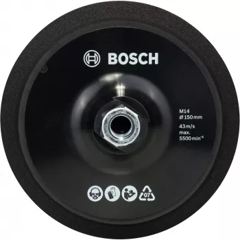 Bosch 2608612027 Atbalsta paliktnis M14 150 mm ar āķa un cilpas stiprinājumu leņķa slīpmašīnām