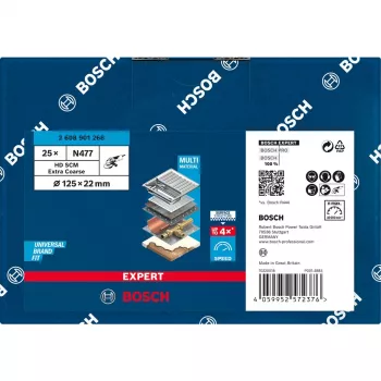 Bosch Expert HD SCM N477 Surface Conditioning Disc, 125 mm, Extra Coarse, for Stainless Steel, Non-Ferrous Metal, Steel Plates, Paint on Wood