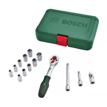 Bosch Home and Garden 1/4 collu sprūdrata uzgriežņu atslēgu komplekts, 27 daļas (1600A02BY0)
