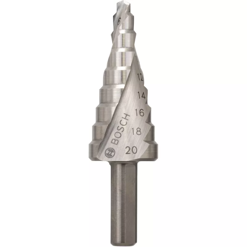 Bosch HSS pakāpju urbis 4-20 mm, 3 plakanu malu kāts, 70,5 mm garums 2608597519
