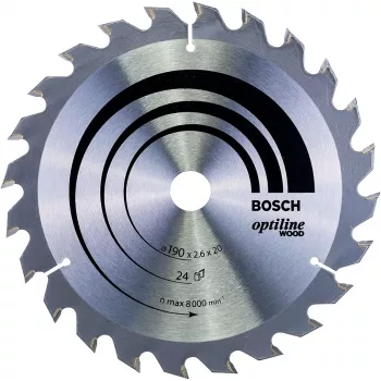 Bosch Optiline Wood ripzāģa disks 190mm x 30mm x 24T