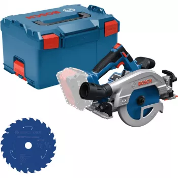 BOSCH Power Tools Set: Bezvadu ripzāģis GKS 18V 57 GX ar zāģa asmeni L-BOXX kastē