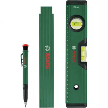 Bosch PowerTools Marķēšanas komplekts, 3 daļas (Zaļš/Melns) – dziļurbumu marķieris, universālais marķieris un galdnieka zīmulis