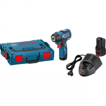 Bosch Professional GDS 12V-115 bezvadu triecienskrūvgriezis ar 2x 3.0Ah Li-Ion baterijām, L-BOXX